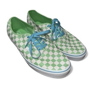 Vans Authentic Pistachio Checkered Shoes Size 11.5